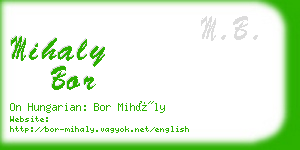 mihaly bor business card